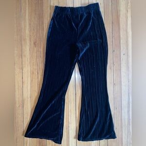 Flare ribbed velour pants